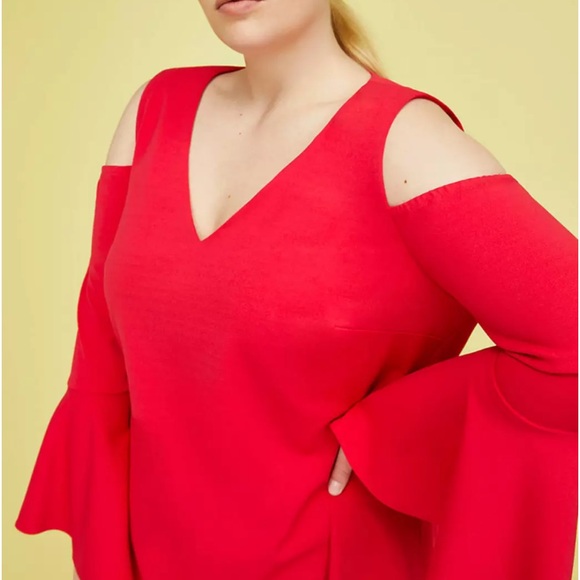 LANE BRYANT COLD SHOULDER PINK DRESS SIZE 22 - Picture 9 of 9